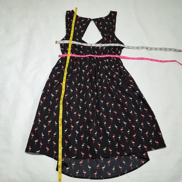 Roxy Sleeveless Flamingo Print Mini Dress Size M - Picture 5 of 9